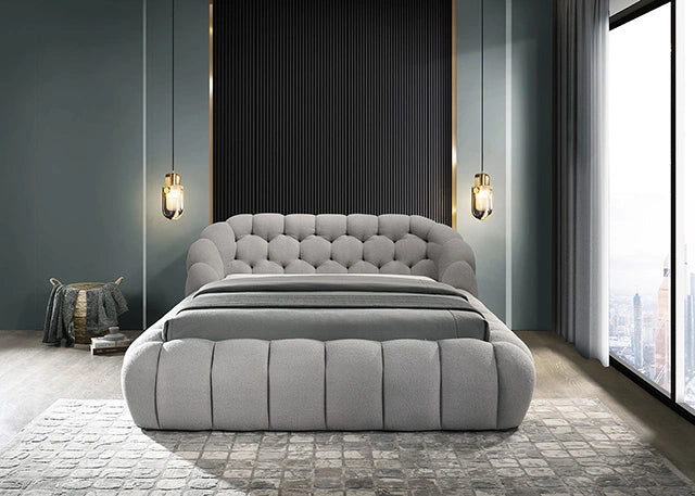 Newquay E.King & Queen Bed White, Grey, & Black
