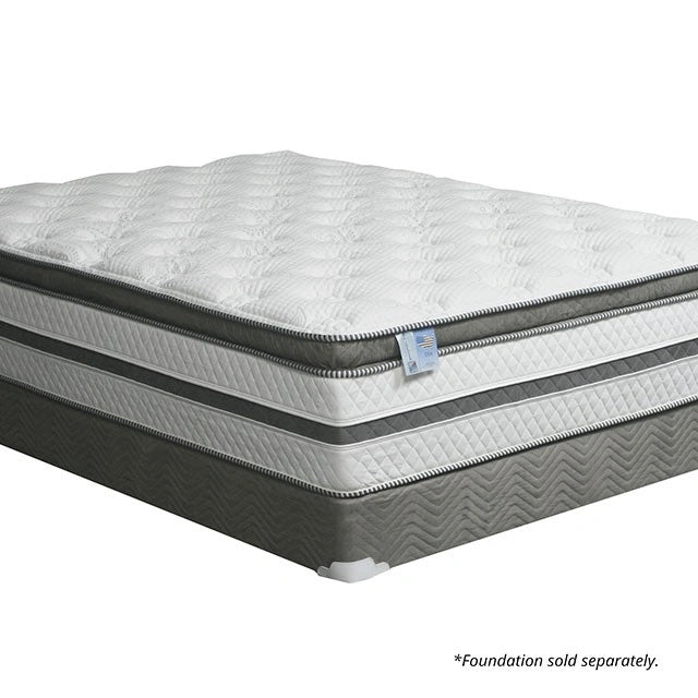 SIDDALEE White/Gray 16" Euro Pillow Top Mattress