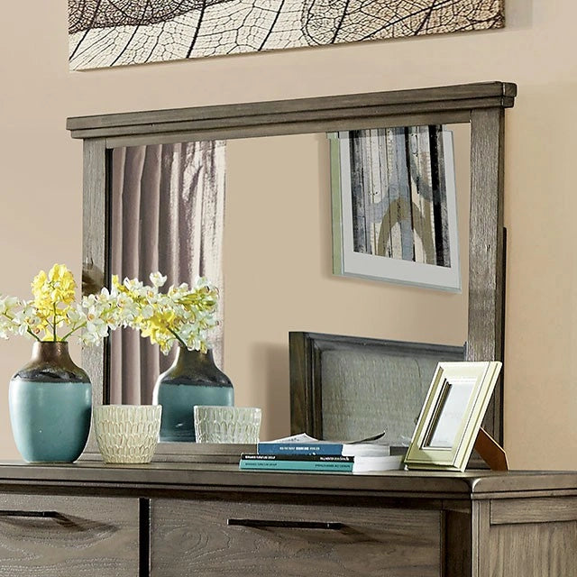 Berenice Mirror Espresso, Beige, & Brown