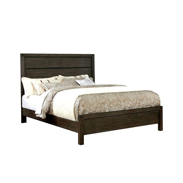 Rexburg Wire-Brushed Rustic Brown E.King & Full Bed
