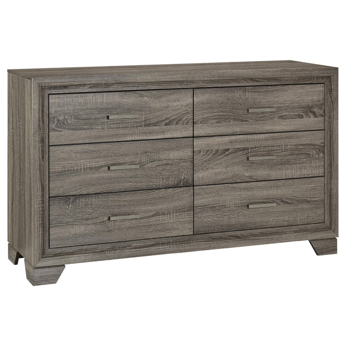 Wright California King Bedroom Set Brown Oak