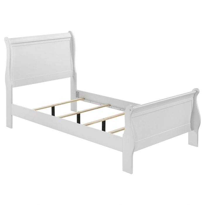 Louis Philippe Sleigh Panel Bed