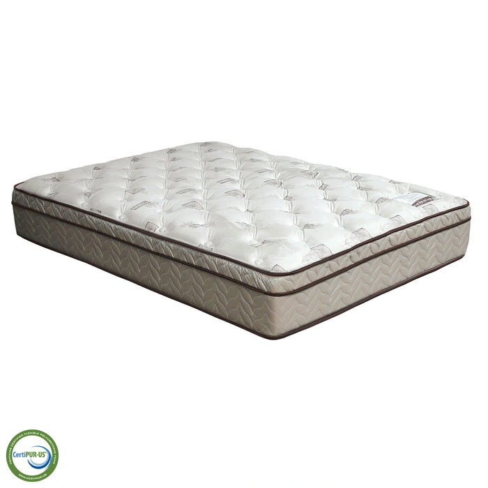 Lilium White/Brown 13" Euro Pillow Top Mattress