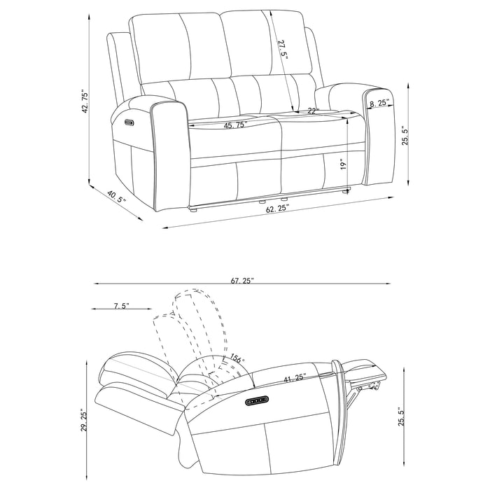 Brickston Triple Power Reclining Sofa Set
