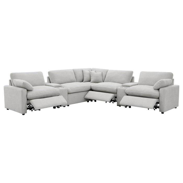 Collins Black & White Reclining Sectional