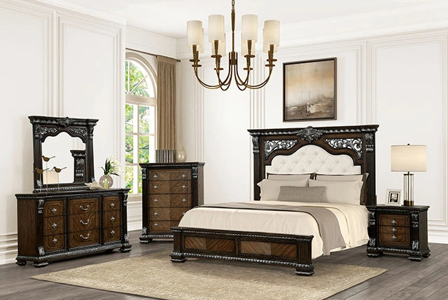 Promenade E.King & Queen Bed Brown & White