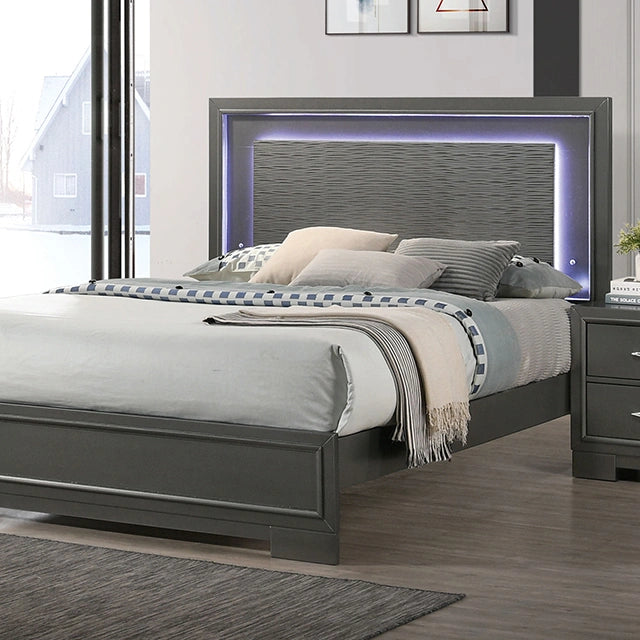 ALISON Cal.King, E.King, Full, Queen Bed, Dark Walnut