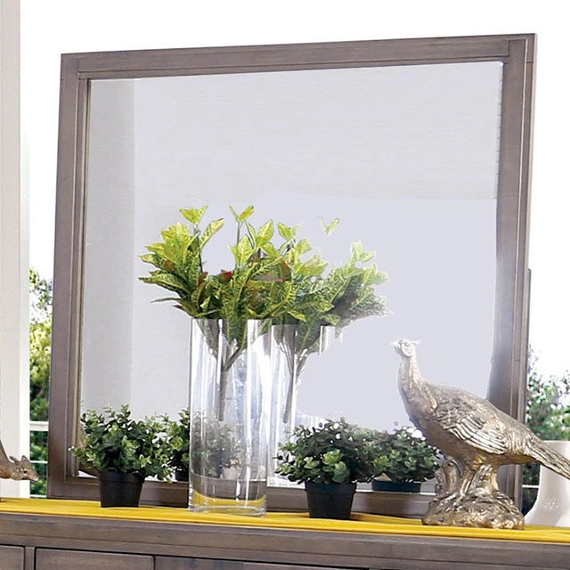 Berenice Mirror Espresso, Beige, & Brown