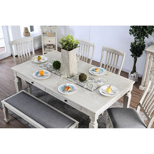Georgia 6 Pc Dining Table Set with Bench