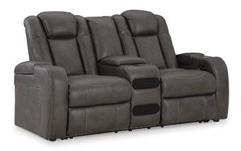 Fyne-Dyme Power Reclining Loveseat with Console