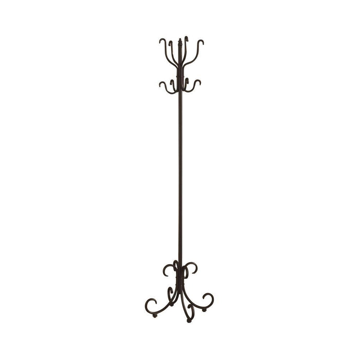 Kiefer Coat Rack with 12 Hooks Black