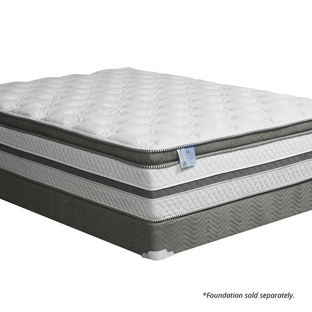 SIDDALEE White/Gray 16" Euro Pillow Top Mattress, Cal.King image