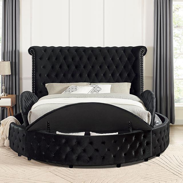 SANSOM Queen Bed, Black