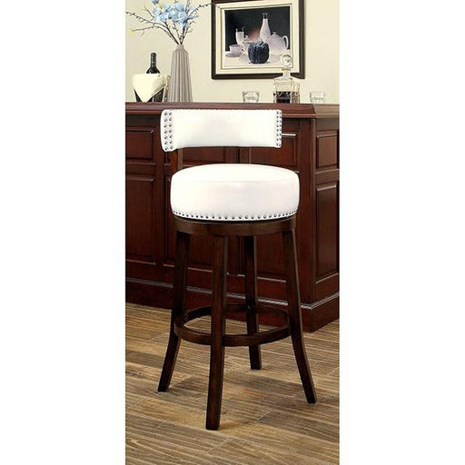 SHIRLEY Dark Oak/White 29" Bar Stool image