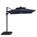 Xico 8 Ft Square Umbrella w/ Double Top w/ LED Light + 37" Large Base image