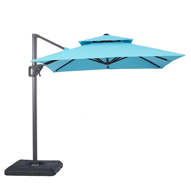 Fida 8 Ft Square Umbrella w/ Double Top + 37" Large Base image