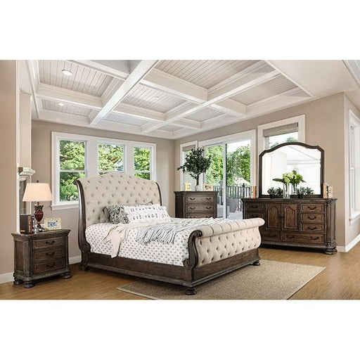 LYSANDRA Beige/Rustic Natural Tone Queen Bed image