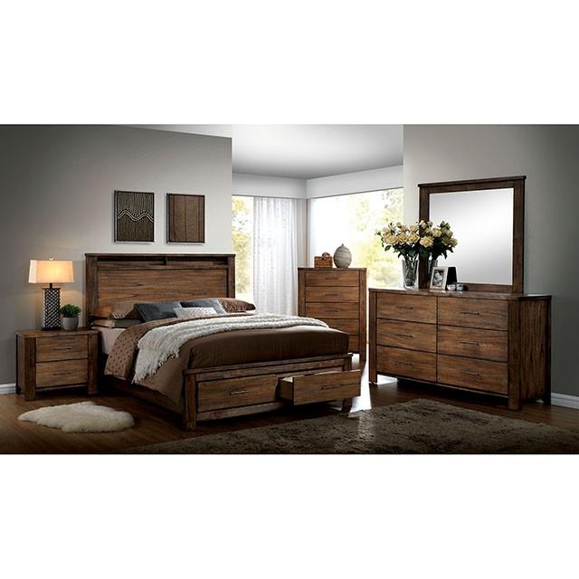 ELKTON Oak Cal.King, E.King, & Queen Bed