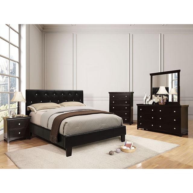 Velen Black Cal.King, E.King, Full, & Twin Bed Black & White