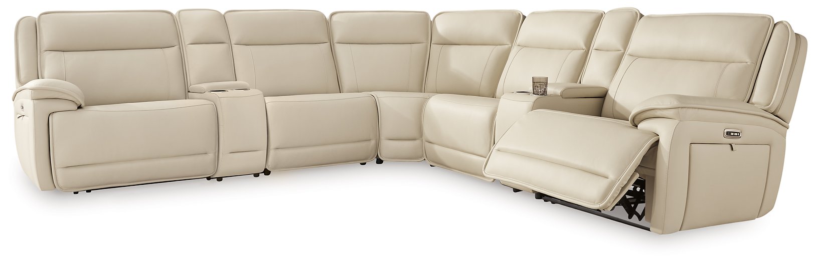 Double Deal Reclining Sectional with 2 Consoles