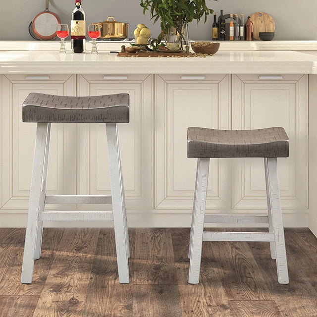Biasca 29" Stool (2/CTN) White, Brown, & Black