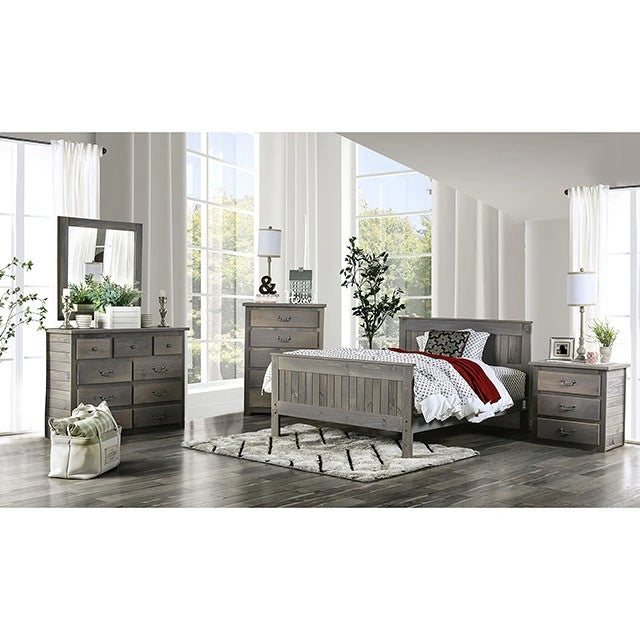 Rockwall Bed Grey & White
