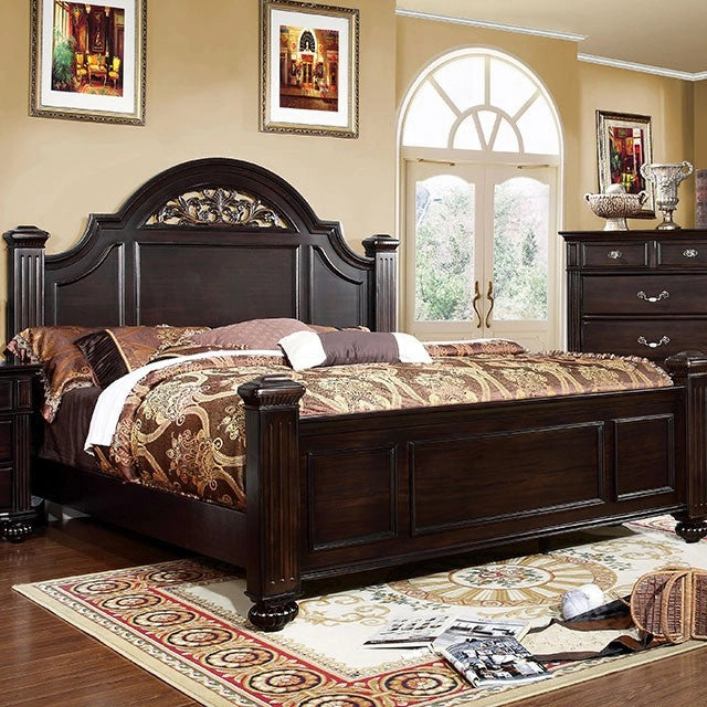 Syracuse Bed Cherry & Grey