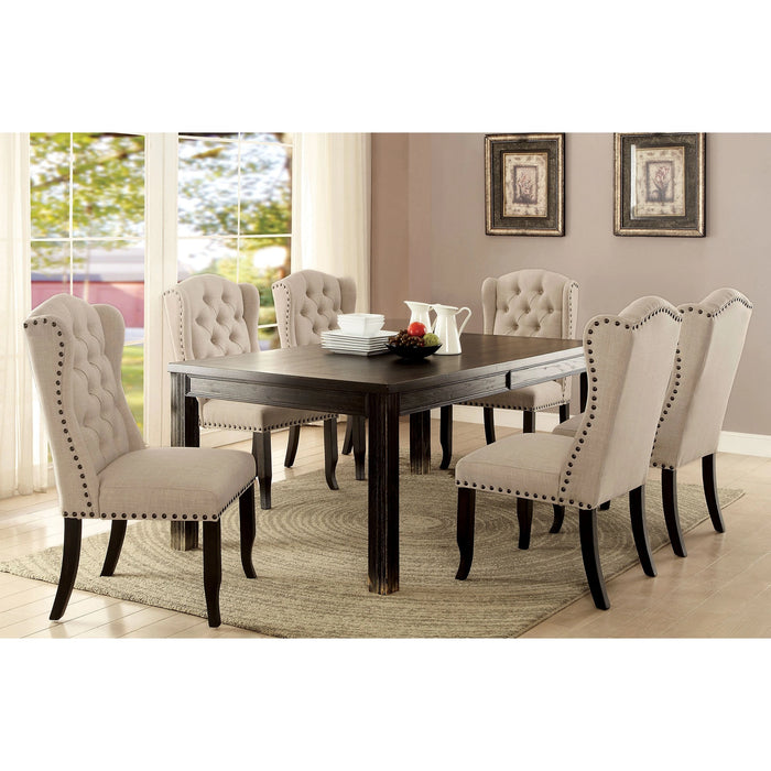 Sania 7 Pc Dining Table Set Rustic