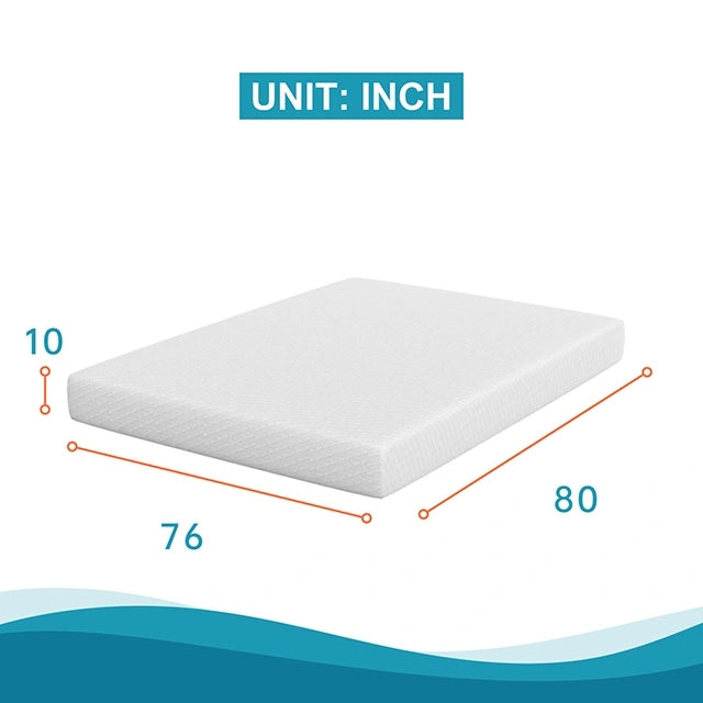 Artemisia 10" Memory Foam Mattress White