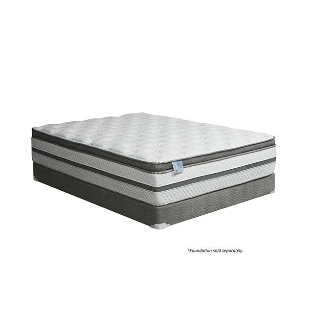 SIDDALEE White/Gray 16" Euro Pillow Top Mattress