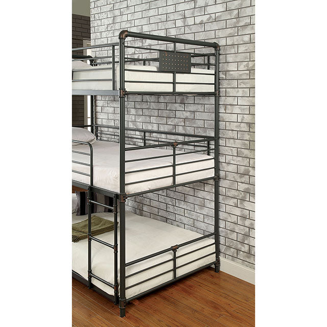 Olga I Antique Black Full/Full Bunk Bed