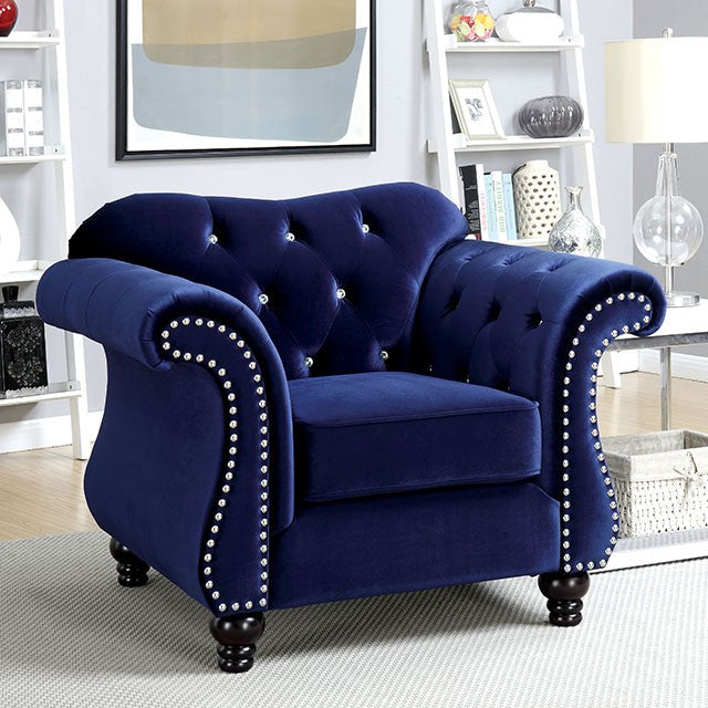 Jolanda Chair Blue & Grey