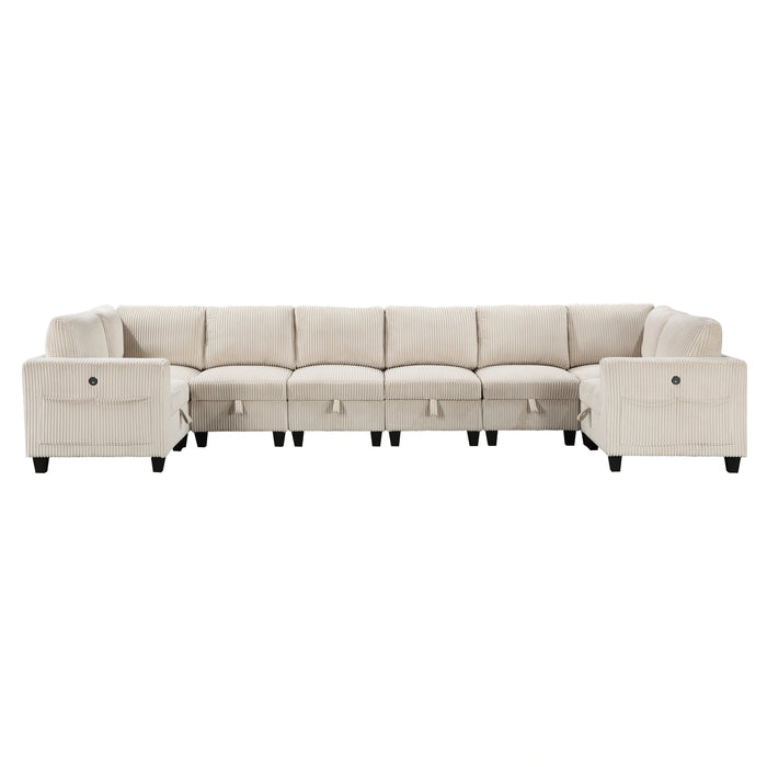 Walterboro-(8)8-Piece Sectional with Storage, Storage Pouches and Charging Ports image