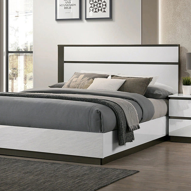 BIRSFELDEN Cal.King, E.King, & Queen Bed, White