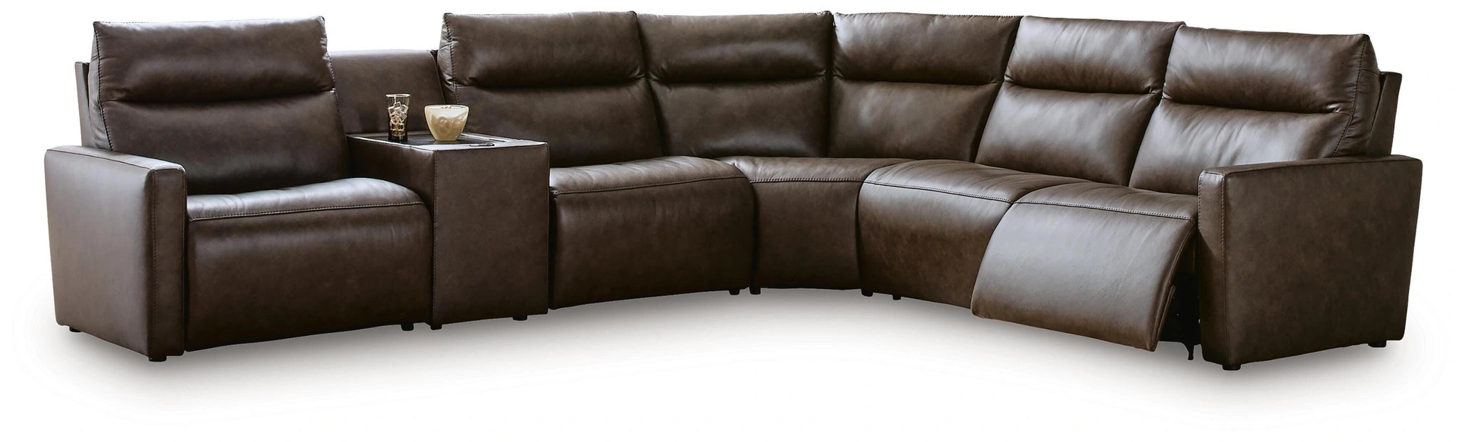 ModZ Power Reclining Sectional with Audio Console