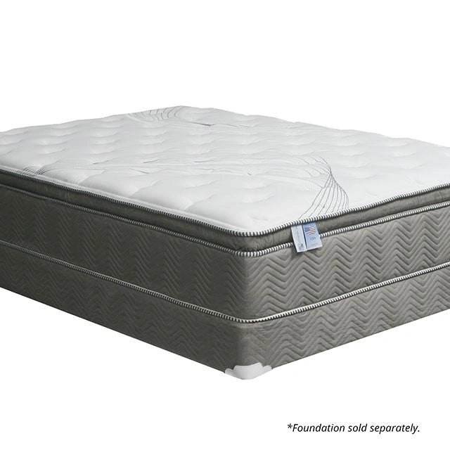 STORMIN White/Gray 13" Euro Pillow Top Mattress
