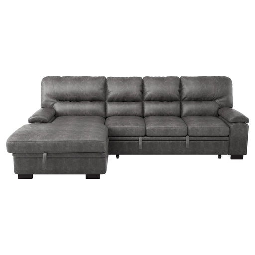 Michigan-(2)2-Piece Sectional with Pull-out Bed and Left Chaise with Hidden Storage image