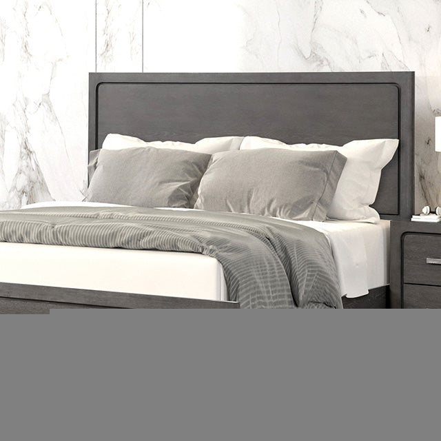 Crowthorne E.King & Queen Bed Grey & White