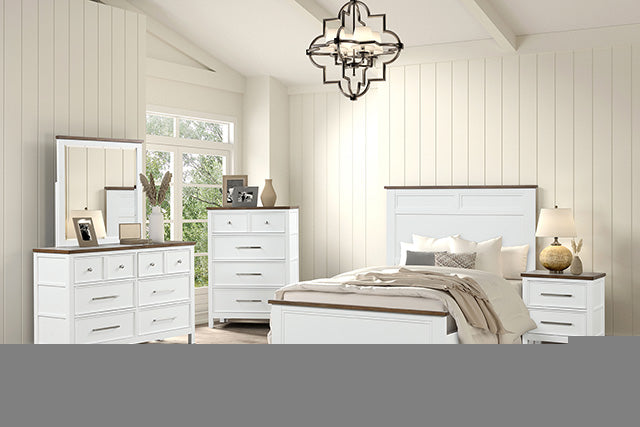 Pinetop Twin & Full Bed White & Blue